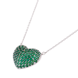 CADENA MUSA CORAZÓN ESMERALDA