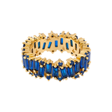 Anillo Multi Baguettes Sapphire/gold