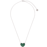 CADENA MUSA CORAZÓN ESMERALDA