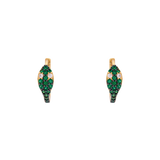 MINI HOOPS EMERALD SNAKE