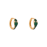 MINI HOOPS EMERALD SNAKE