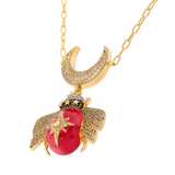 Collar Luna Abeja Dusk Rojo