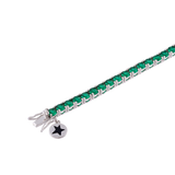 BRAZALETE TENNIS RODIO ESMERALDA 4MM