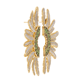 ARETES ABANICO PLUMAS DE INTI CRISTAL