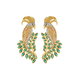 ARETES CACATÚA AMAZÓNICA CHAMPAÑA