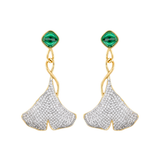 ARETES HOJA PALMADA AMAZONIA CRISTAL
