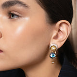 Aretes Ojo Luna Midnight Zafiro