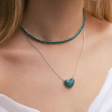 Cadena Musa Corazón Esmeralda