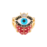 Anillo Escarabajo Midnight Rojo