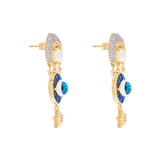Aretes Ojo Luna Midnight Záfiro