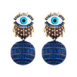 Aretes Esfera Escarabajo Midnight Chocolate