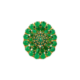 ANILLO FLOR ÓVALO MILKY GREEN