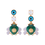 ARETES ABEJA SUNSET ESMERALDA