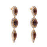 MISI AMETHYST CRYSTAL HALO DROP EARRINGS