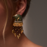 ARETES GRAN IBIS VERDE CHOCOLATE