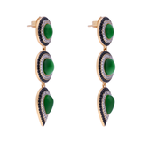 MISI AMETHYST CRYSTAL HALO DROP EARRINGS