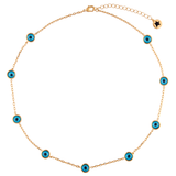 CADENA OJO SUNSET AZUL