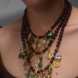 COLLAR MULTIVUELTAS DECLARACIÓN DE LIBERTAD OJO DE TIGRE