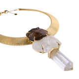 COLLAR IRIDISCENCIA QUARZO HUMO