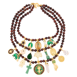 COLLAR MULTIVUELTAS DECLARACIÓN DE LIBERTAD OJO DE TIGRE