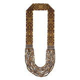 COLLAR GAIA MULTIVUELTAS OJO DE TIGRE CHOCOLATE